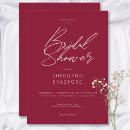 Search for burgundy bridal shower invitations Classic