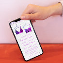 Search for purple lingerie shower invitations Modern