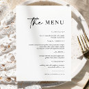 Search for handwritten wedding menus Modern and minimalist