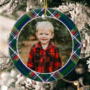 Search for red and green plaid christmas tree decorations Navy blue