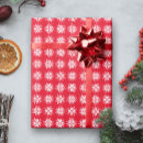 Search for red snowflakes wrapping paper Nordic