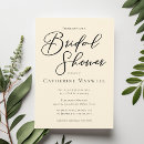 Search for black and ivory bridal shower invitations Minimalist