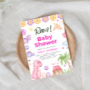 Search for dinosaur baby girl shower invitations Modern