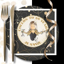 Search for 60th birthday napkins Black and gold