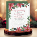 Search for christmas engagement party invitations Poinsettia