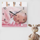 Search for girl nursery clocks Pink
