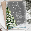 Search for pine tree baby shower invitations Watercolor pine trees