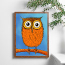 Search for funny cartoon owl posters Cute