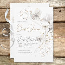 Search for white and gold bridal shower invitations Simple