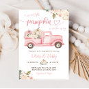 Search for vintage truck baby shower invitations Little pumpkin