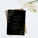 Search for black and gold foil wedding invitations Calligraphy