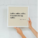 Search for funny coffee posters typography