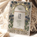 Search for navy and gold table cards Couple