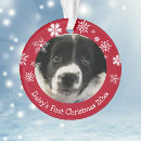 Search for puppy first christmas tree decorations Snowflakes