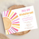 Search for first trip around the sun invitations Boho bohemian