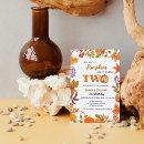 Search for twins 2nd birthday invitations Pumpkin
