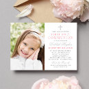Search for grey first communion invitations Pink and grey