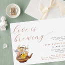 Search for love is brewing invitations Watercolor floral