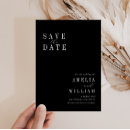 Search for black save the dates Minimal
