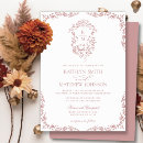 Search for crest wedding invitations Dusty rose