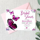 Search for purple butterfly bridal shower invitations Pink
