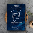 Search for surprise 21st birthday invitations Navy blue