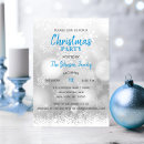 Search for blue and silver christmas invitations Snowflakes