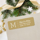 Search for elegant gold monogram return address labels Trendy