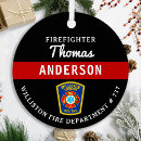 Search for fire and red christmas tree decorations Thin red line
