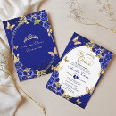 Search for blue butterfly quinceanera invitations Mexican spanish latina