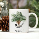 Search for winter chickadee mugs Watercolor