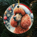 Search for red poodle christmas tree decorations Watercolor