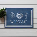 Search for beach house doormats Navy blue white