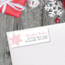 Search for pink snowflake return address labels Winter snowflakes