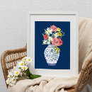 Search for blue flower vase posters Elegant