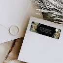 Search for black and white flowers return address labels Simple