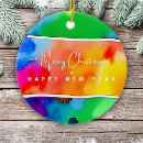 Search for happy new year christmas tree decorations Colourful