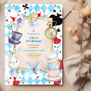Search for tea 1st birthday invitations Teacups teapot cupcakes rabbit