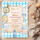 Search for alice in wonderland 1st birthday invitations Whimsical