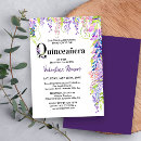 Search for wisteria birthday invitations Purple