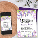 Search for wisteria birthday invitations Purple