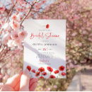 Search for red poppy bridal shower invitations Botanical