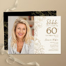Search for black and gold 60th birthday invitations Stylish