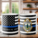 Search for police department mugs Thin blue line