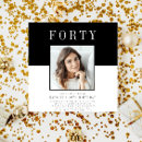 Search for modern 40th birthday invitations Stylish
