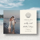 Search for sea shells save the dates Beach