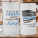 Search for flag mugs policeman