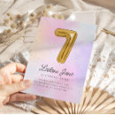 Search for unicorn 7th birthday invitations Girls birthday party