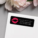 Search for lipstick kiss return address labels Girly
