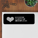 Search for silver heart return address labels Glitter